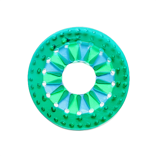 Blue Green Rosette Wheel 500x500 PNG